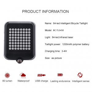 USB Rechargeable bike tail light BC-TL5450